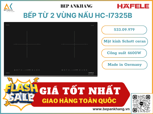 Bếp từ 2 vùng nấu Hafele HC-I7325B 533.09.979 - Nhập khẩu Đức